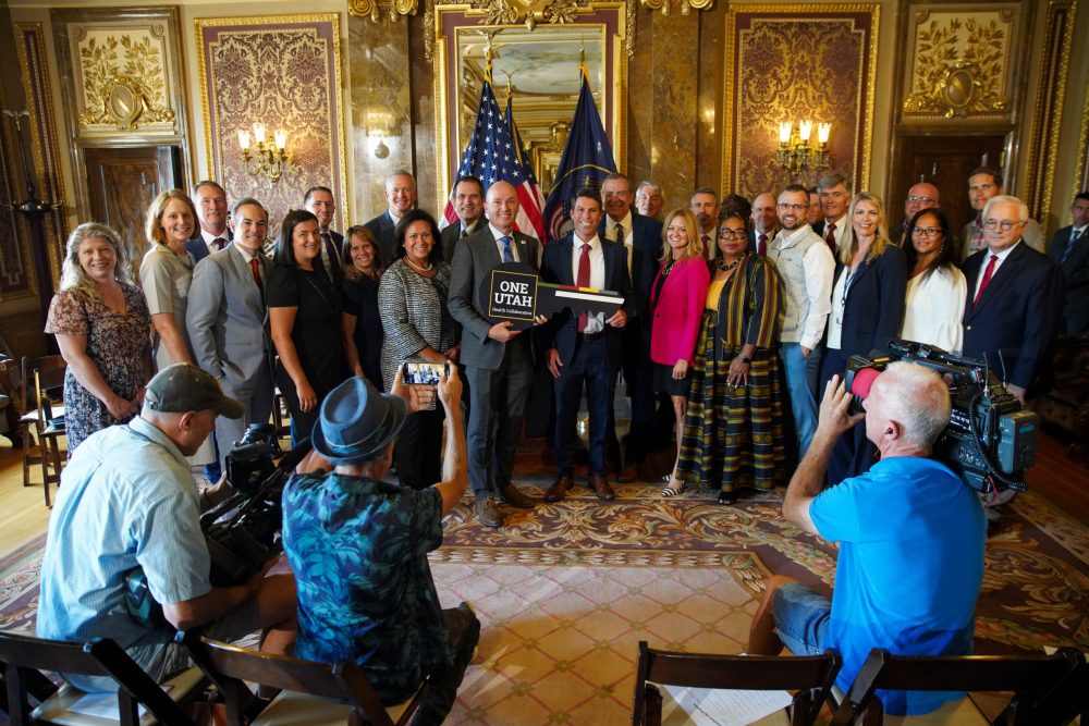 Featured image for “Gov. Cox Holds Signing Event for the One Utah Health Collaborative”